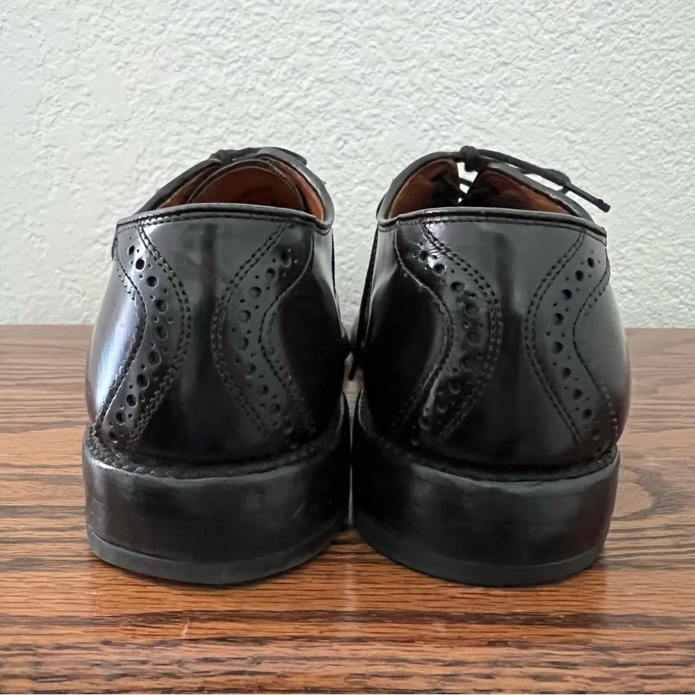 Allen Edmonds 8271 Burgundy Two Tone Shelton Saddle Oxford Size 10.5